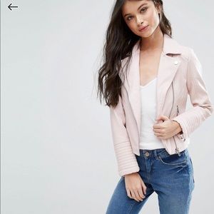 Miss Selfridge Petite Leather Look Biker Jacket